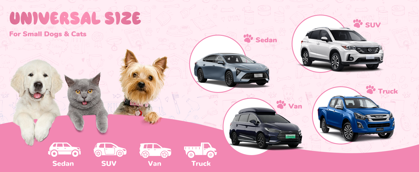 Nobleza Автокрісло для собак та котів, переноска для тварин, рожева, 40x34x25 см