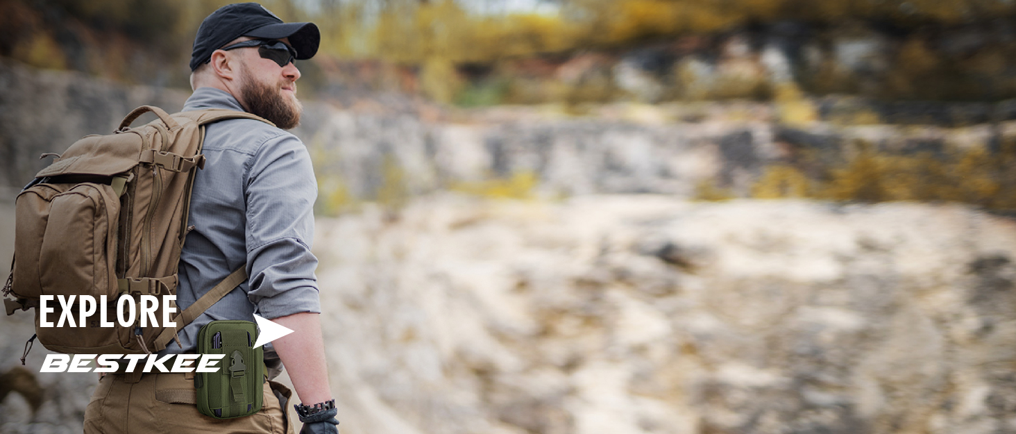 Тактичний чоловічий пояс BESTKEE, 3.8 см, регульований нейлоновий пояс з металевою пряжкою, чорний, розмір M (91-105 см)