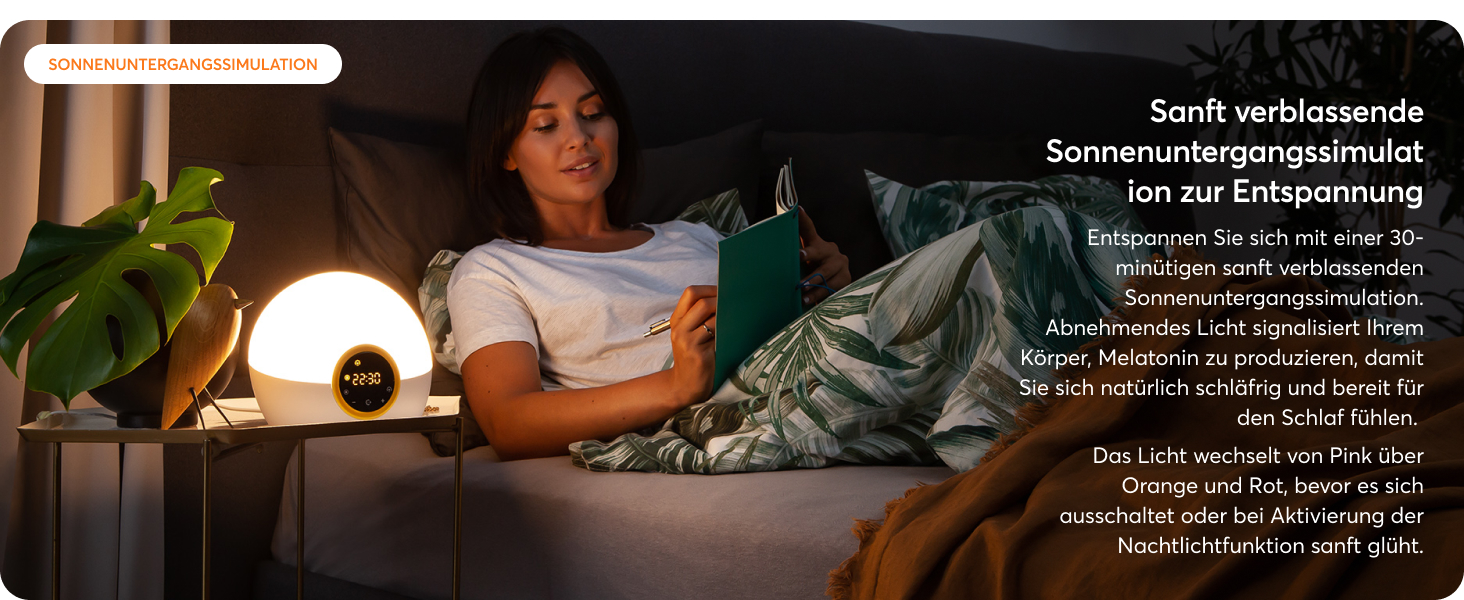 Світловий будильник Lumie Bodyclock Rise 100 з імітацією сходу та заходу сонця, білий