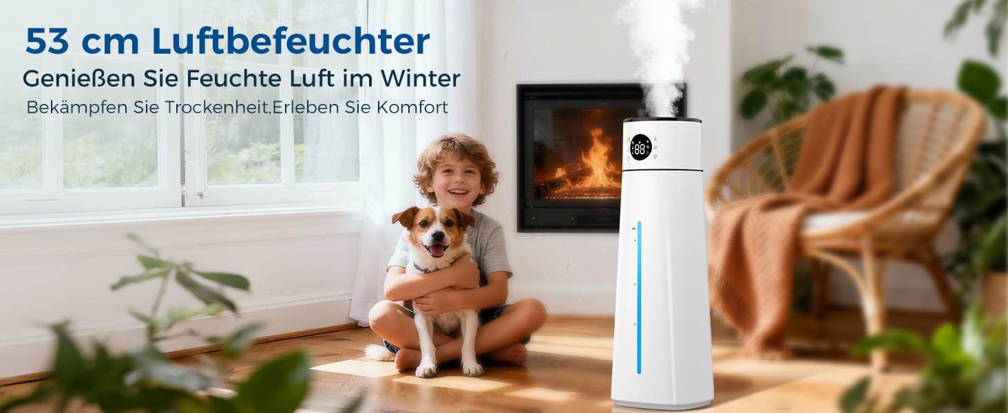 Зволожувач повітря для спальні, 4л, тихий ультразвуковий, з поворотною на 360° форсункою, пультом дистанційного керування, автоматичним вимкненням, 40 годин роботи, таймером, для дитячої кімнати, офісу, рослин