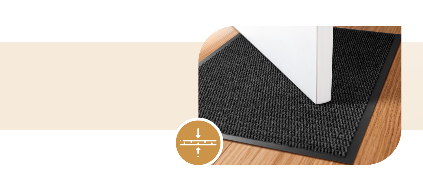 Килимок для дому 40x60 см, антрацит, міцний, вбираючий - антиковзаюче покриття для підлоги