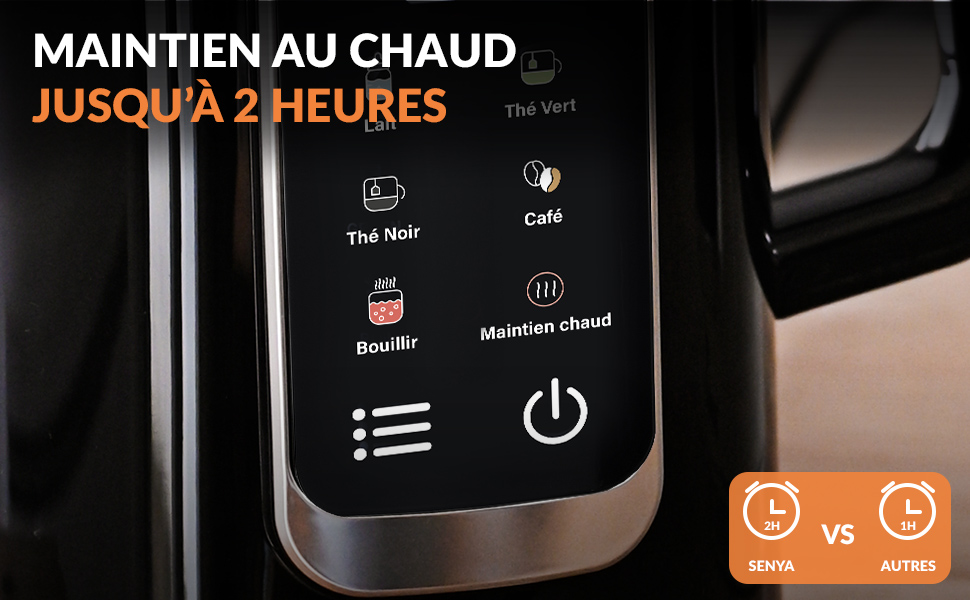 Електричний чайник SENYA 1.7 л з цифровим дисплеєм, 5 температурних програм, підтриманням тепла, 360° та ергономічною ручкою, кремовий