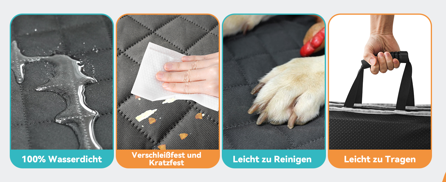 Килимок для собак у машину з жорсткою основою, водовідштовхуючий, антиковзкий, легко миється. 8-шаровий матеріал, багатофункціональний дизайн, захист від подряпин.