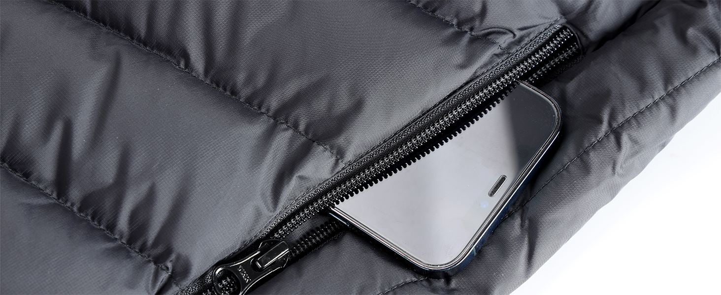 Обогревна жилетка для чоловіків та жінок: тепла зимова жилетка з підігрівом, акумулятор 5V 10000mAh, 3 режими температури, придатна для прання, для активного відпочинку, чорний M