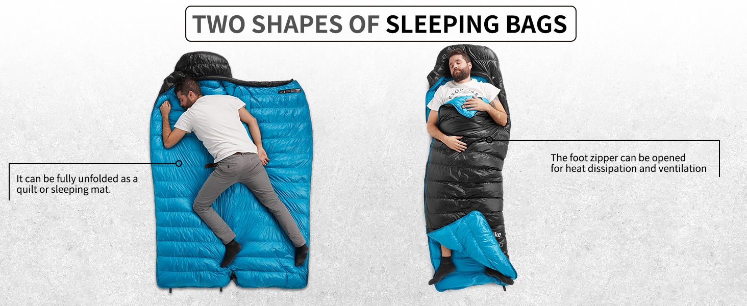 Спальний мішок Naturehike 4 сезони, чорний, для кемпінгу та подорожей