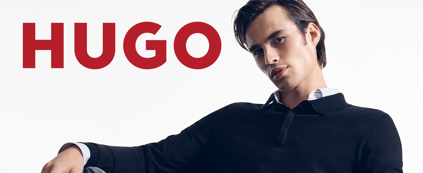 Чоловічий шкіряний ремінь HUGO Gerik SZ35 з гравіюванням логотипу на пряжці, чорний