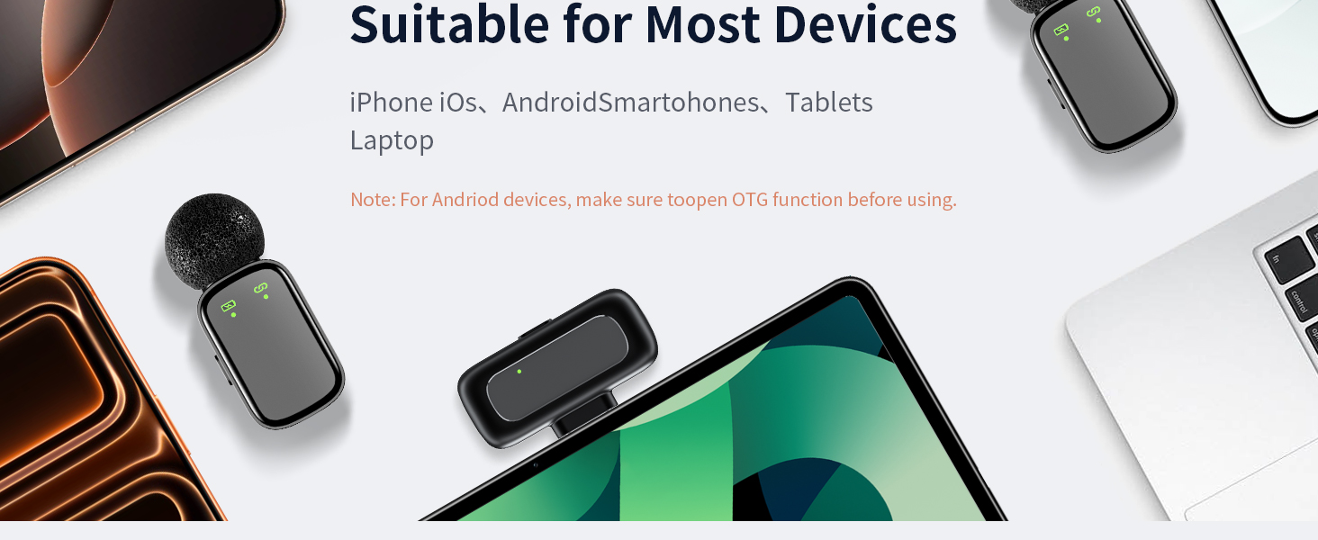 Беспроводной петличный микрофон для телефона/iPhone/iPad/камеры, мини-микрофон для стриминга, подавление шума, Plug & Play, идеален для видеосъемки, подкастов, YouTube, TikTok и интервью (S7)