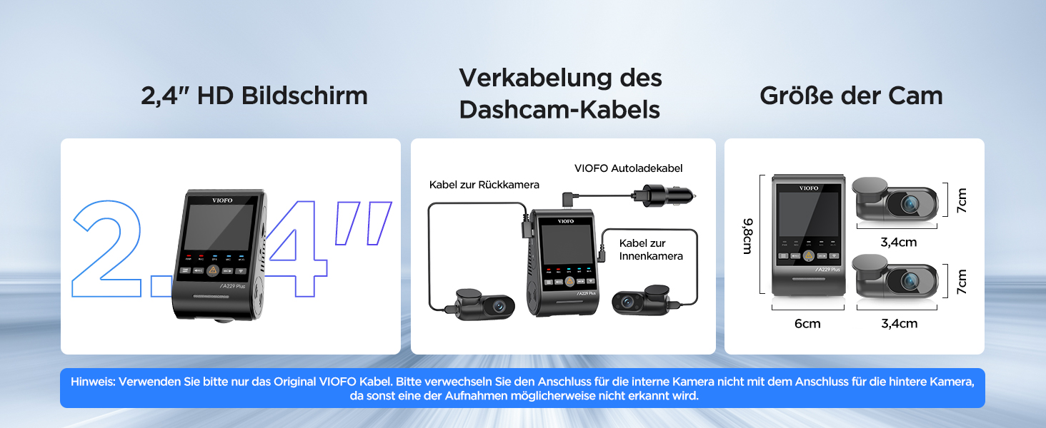 Відеореєстратор VIOFO A229 Plus 2K+2K+1080P, 3 камери, STARVIS, HDR, GPS, Wi-Fi 5GHz, нічна зйомка 2.0, голосове управління
