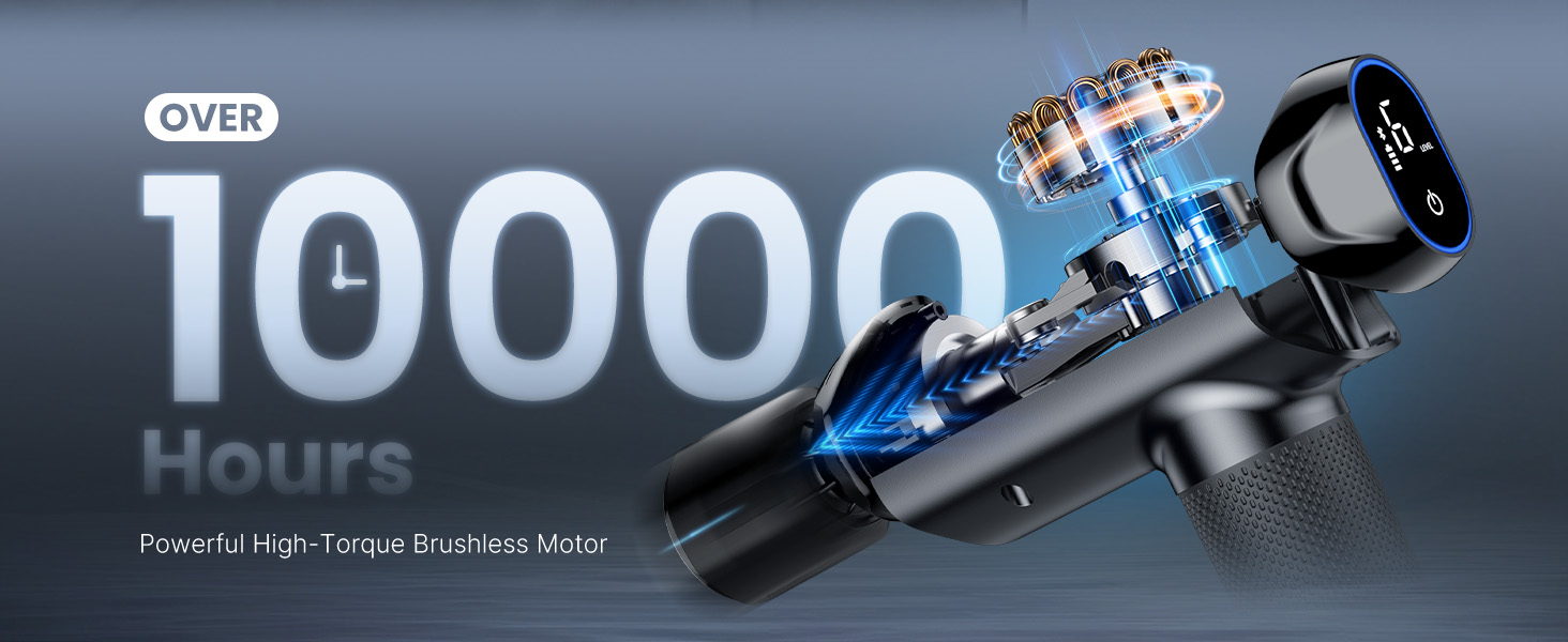 Масажер RENPHO Power Deluxe: пістолет для масажу м'язів з акумулятором 2500mAh та USB-C зарядкою (3200 об/хв)