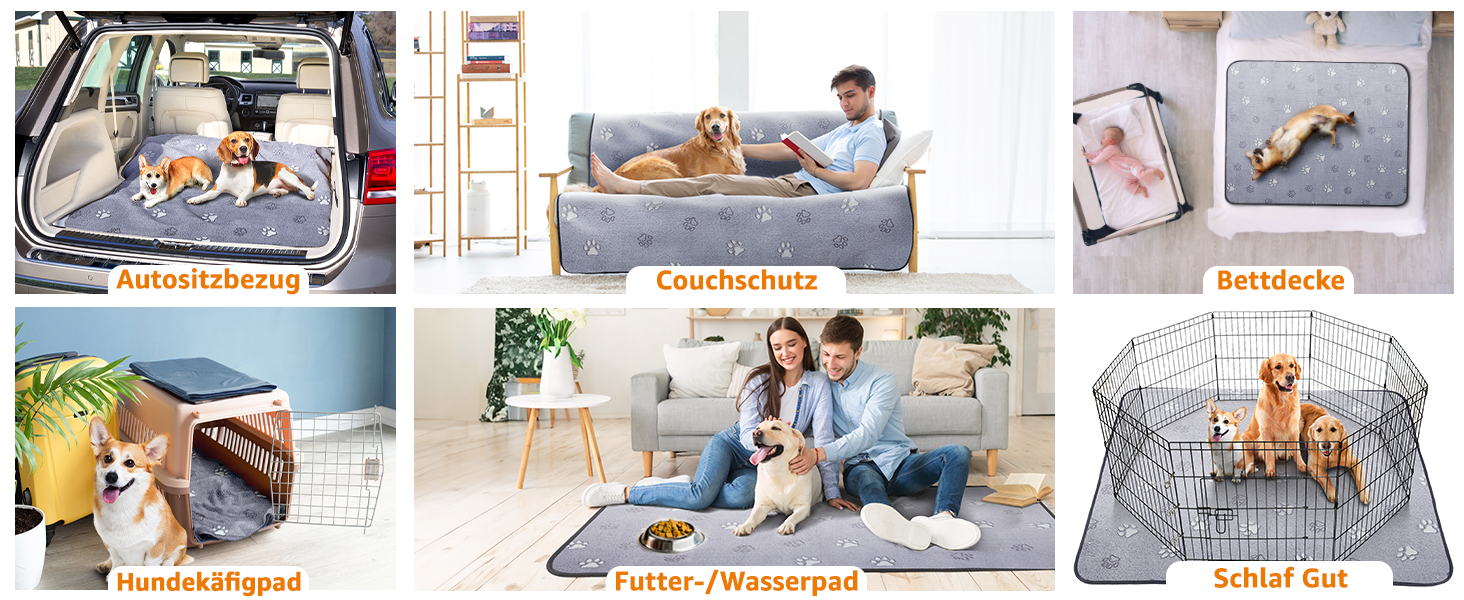 Підкладки для тварин PICK FOR LIFE, 2 шт., 70x100 см, швидко поглинаючі, для цуценят та собак, сірі