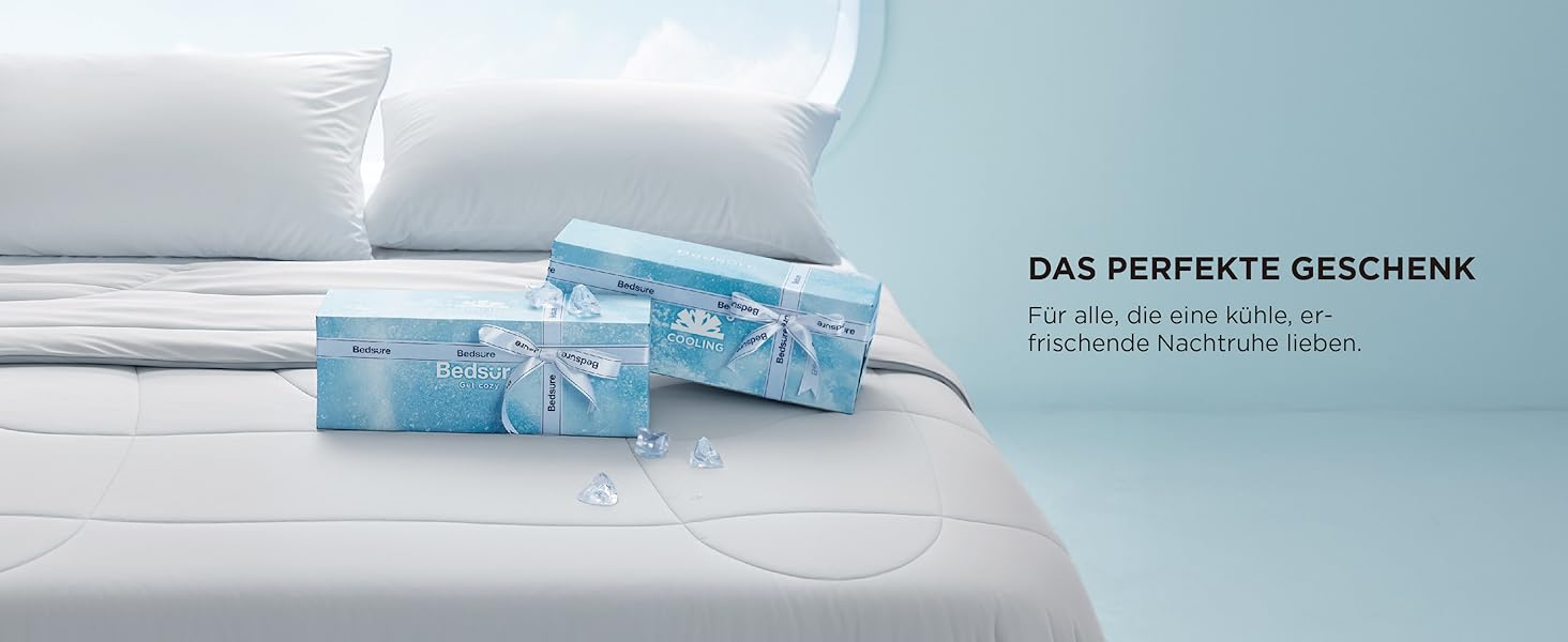 Ковдра BEDSURE 135x200 см, 4-сезонна, стеганий ковдра без наволочки, 300 GSM, для алергіків, сірий/світло-сірий, тепла, м'яка, блакитний (150x200 см)