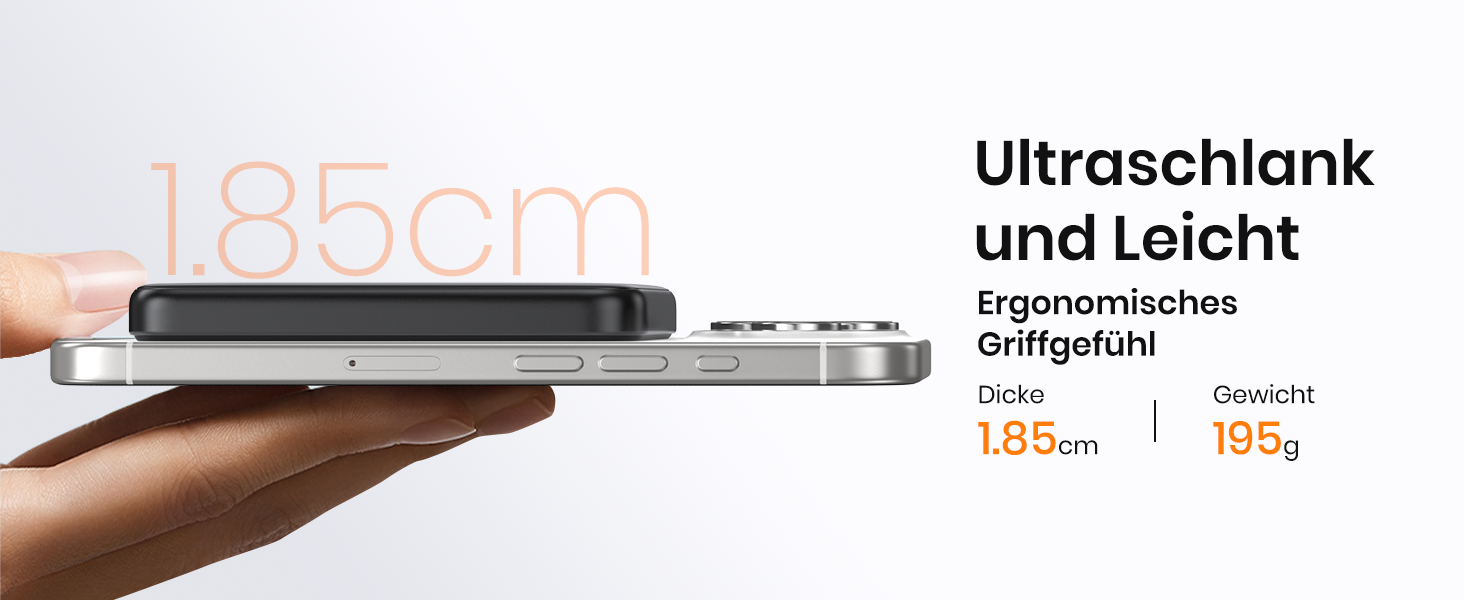 Power Bank A ADDTOP 10000mAh з бездротовою зарядкою та PD 20W - чорний