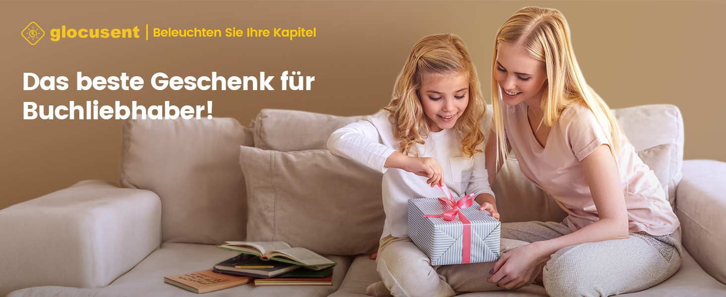 Glocusent Кліпса-лампа для читання з кліпсою, 7 LED, акумулятор 1000mAh, 160 годин роботи, 3 кольори та 5 рівнів яскравості, регульований кут нахилу, для книголюбів, дітей (Блакитна)