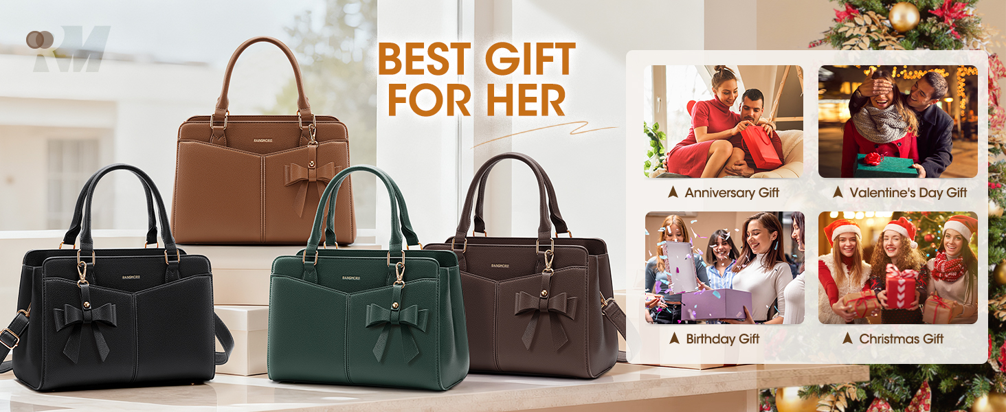 Сумка жіноча RAINSMORE середнього розміру зі штучної шкіри, чорна. Сумка-тоут, сумка на плече, ручна сумка