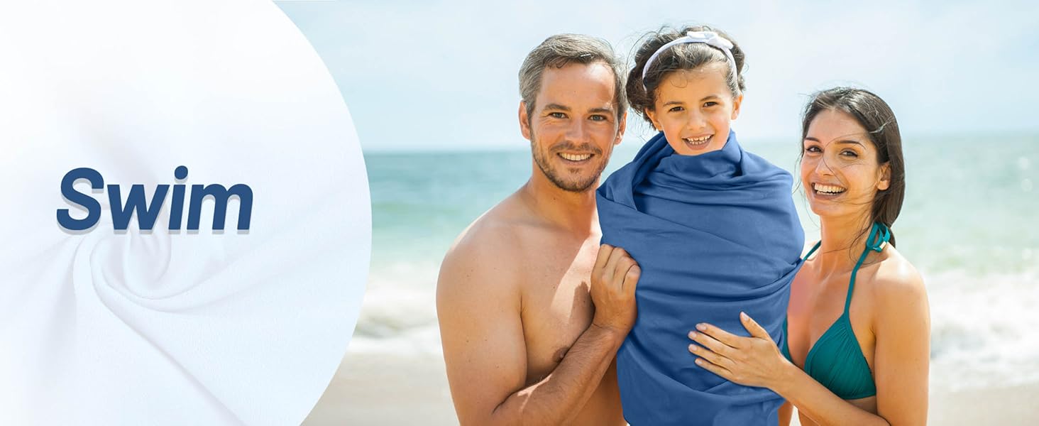 Набір рушників з мікрофібри GZXYA (3 шт.): великий (180x60 см) + 2 маленьких (80x40 см), швидковисихаючі, для спорту та відпочинку