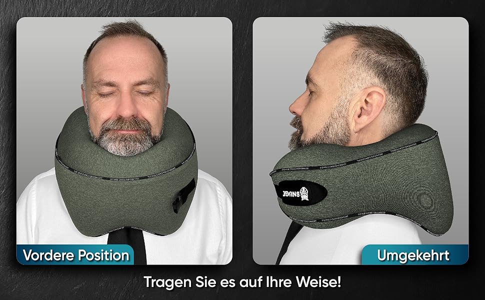 Подушка для шиї SNUGL з піною з пам'яті, миюча та регульована | М'яка подушка для шиї для подорожей на літаку, автомобілі та в дорогу | Подушка-вирязка для шиї, Neck Travel Pillow (дорослий, маленький, світло-зелений)