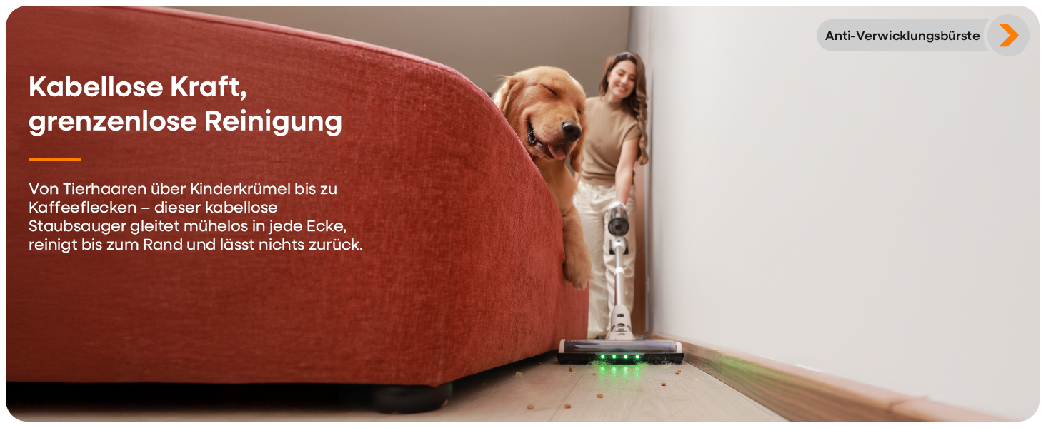 Акумуляторний пилосос ElecKeys 48000Pa/580W з LED дисплеєм, білий. Підходить для твердих поверхонь, килимів та видалення шерсті тварин. 7-шарова фільтрація, антизаплутана щітка, 65 хвилин роботи.