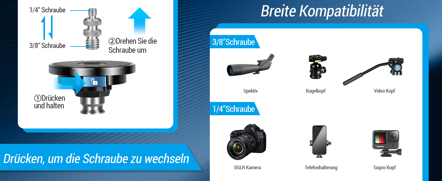 Штатив-монопод SIRUI SVM-165 з вуглецевого волокна | 165 см, професійний, 3-в-1, вантажопідйомність 10 кг, швидка заміна, для DSLR та відео