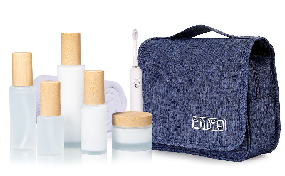 AiQInu Сумка для туалетних речей з гачком, унісекс, складана, для подорожей, турквезева