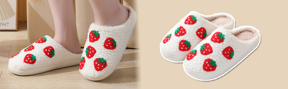 Тапочки домашні жіночі та чоловічі зимові теплі з м'якою підкладкою. Модель 'Клубніка' (38/39 EU)