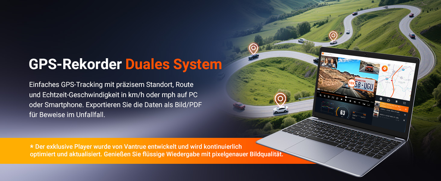 Автомобільний відеореєстратор VANTRUE N4S 3-канальний (2.7K+2.5K+1440P), STARVIS 2 HDR, нічна зйомка, 5GHz Wi-Fi, GPS, 24г паркування, G-сенсор, підтримка 1ТБ, для авто