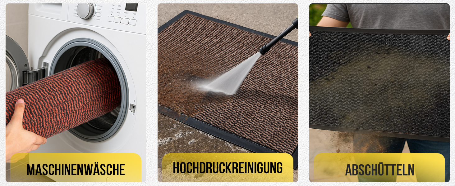 Привітальний килимок BLADO для дому та вулиці, протиковзкий та зносостійкий, коричневий, 60x80 см