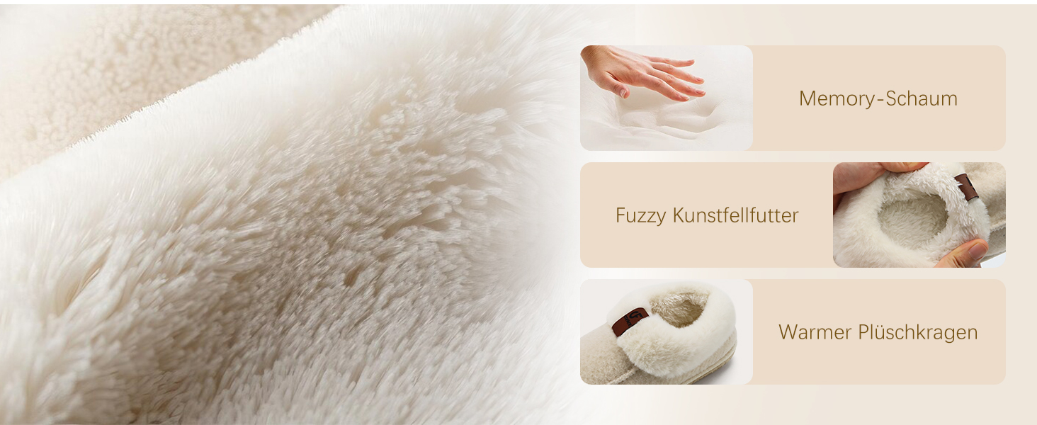 COFACE жіночі домашні тапочки з пом'якшувачем, закриті, зимові, теплі, пухнасті, з фетру, з підкладкою з хутра, нековзні, для дому, фетрові тапочки, розмір 39 EU, бежеві