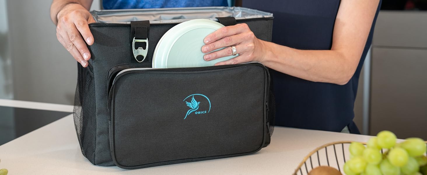 Термосумка 20/30L (складніша) - ізольована сумка-холодильник 10-12 годин для пікніка, роботи, покупок (30л, чорна) з відкривачем та PEVA-матеріалом