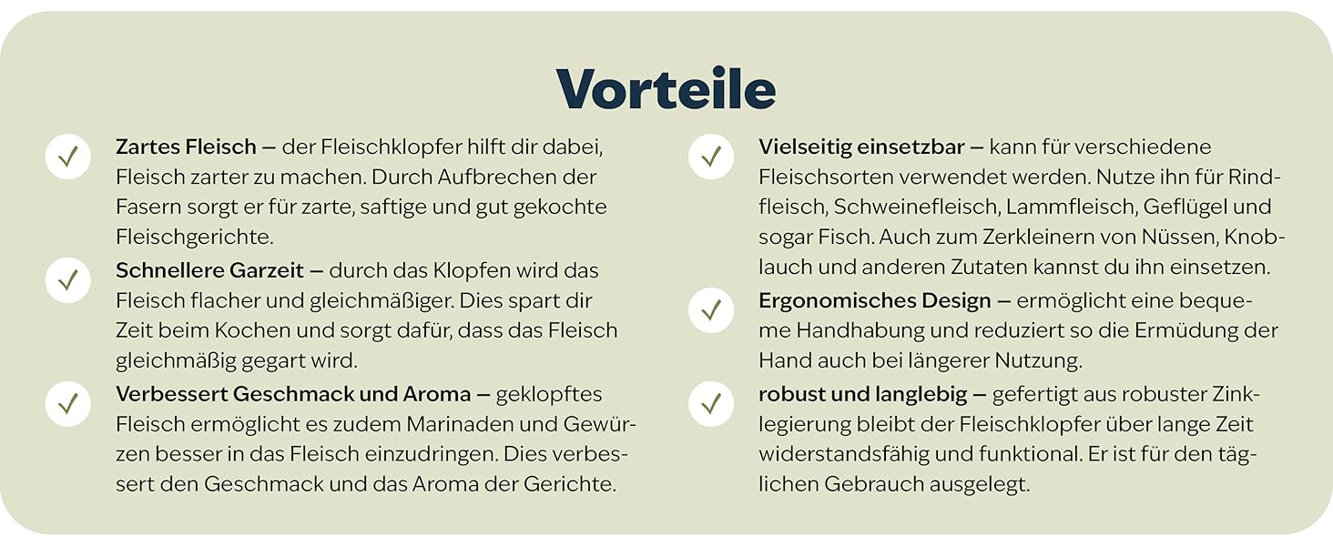 Преміум Fleischklopfer (м'ясорубка) з цинкової сплави з матовим хромом - для відбивання шніцелів та м'яса, придатний для миття в посудомийній машині. Ідеальний подарунок для кулінарії.