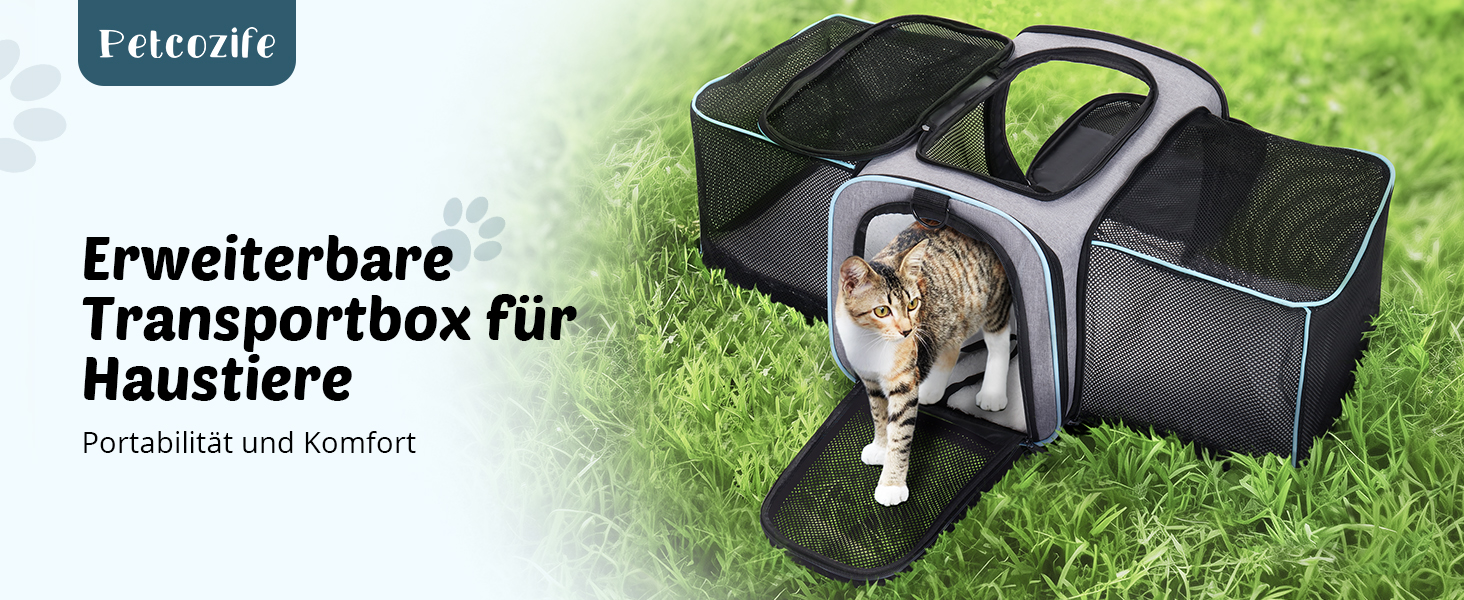 Розширювана переносна сумка для котів/собак, складана переноска для котів/собак, 47x29x29 см, переноска для котів, переноска для тварин - до 5,5 кг