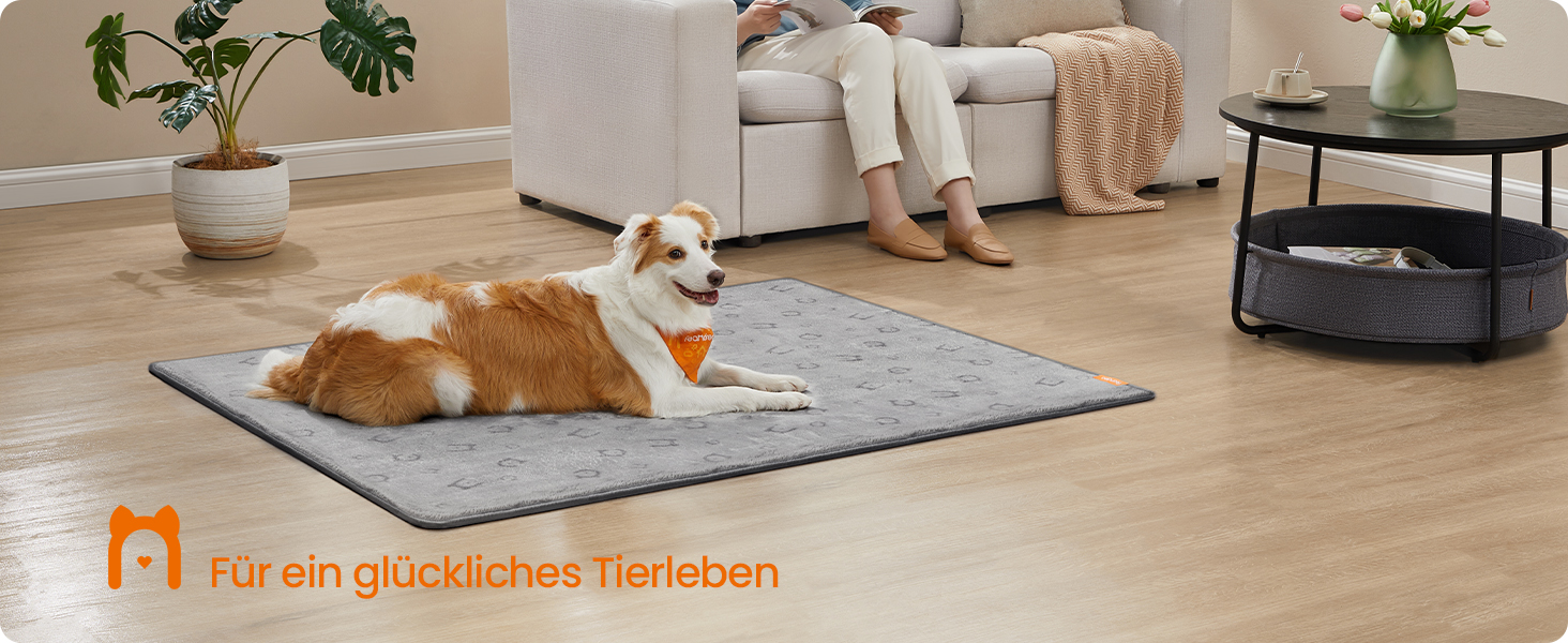 Водонепроникний килимок для собак Feandrea, 2 шт., 122 x 91 см, XL, з антиковзаючим покриттям, для собак, котів, кроликів, сірий