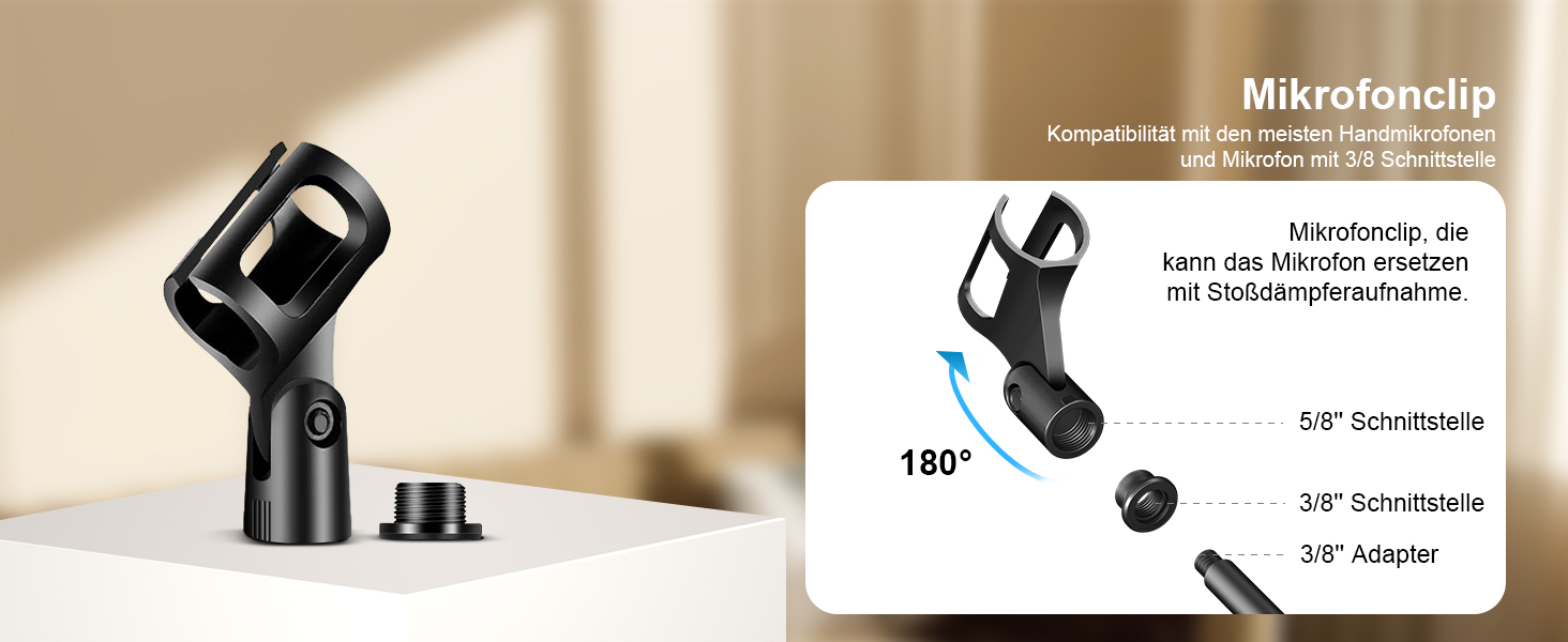 Підставка для мікрофона Aokeo з регульованою стійкою, чохол, тримач для планшету, для співу та запису голосу