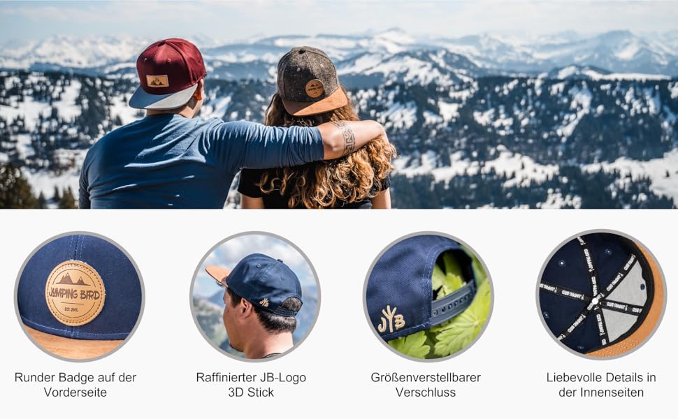 Кепка бейсболка Jumping Bird для чоловіків • Зручна snapback кепка для активного відпочинку • Регульований розмір, легко миється, світло-сіра