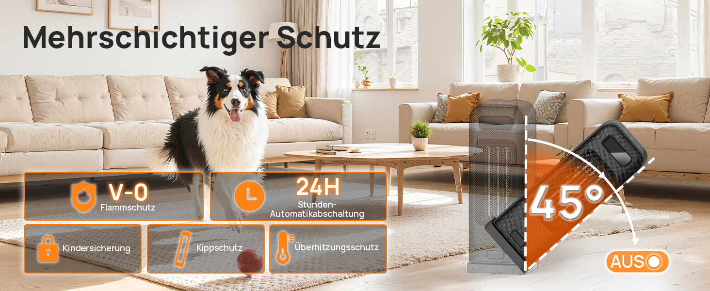 Електричний обігрівач PTC, 2000W, керамічний, тихий, з термостатом та пультом ДУ, ECO режим, 70° осциляція, таймер 12h, захист від перегріву та перекидання, чорний, 1 шт (40см)