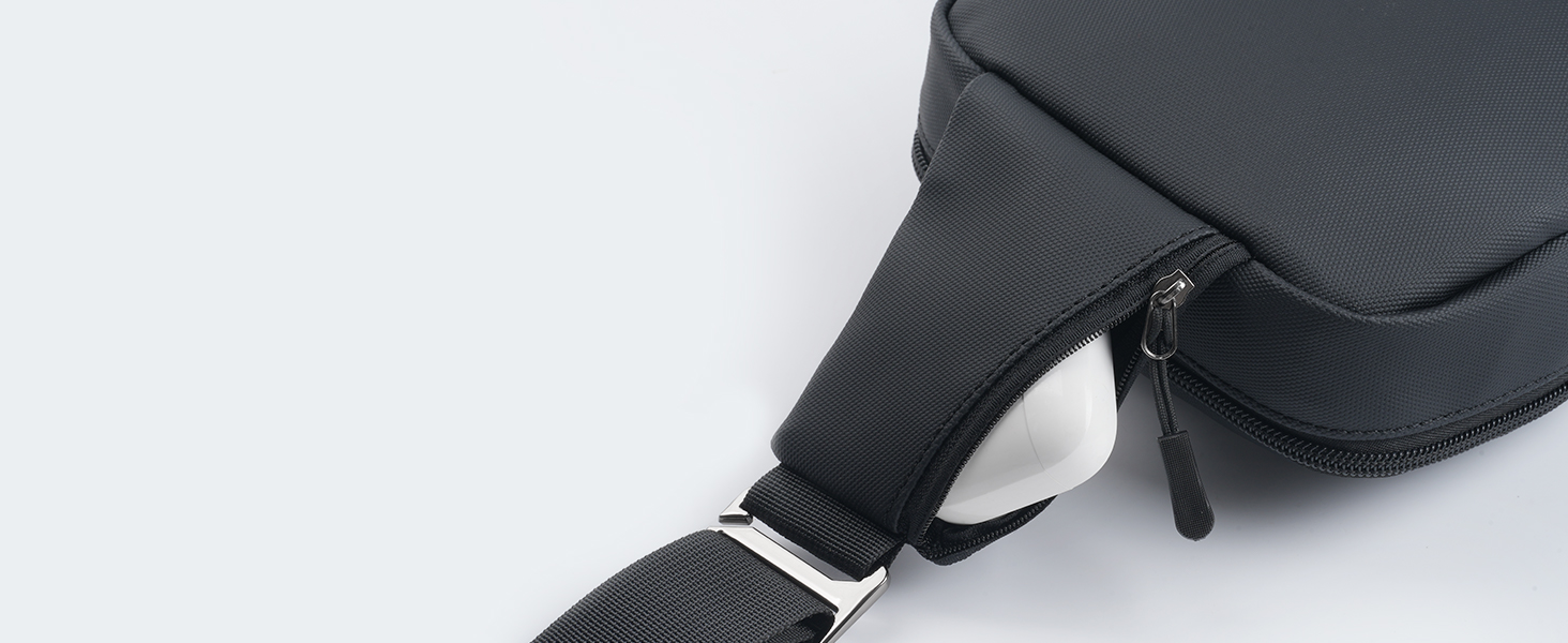 Сумка на груди Broadream: водонепроникна нагрудна сумка, чорна - для чоловіків та жінок, RFID-захист, для спорту та туризму