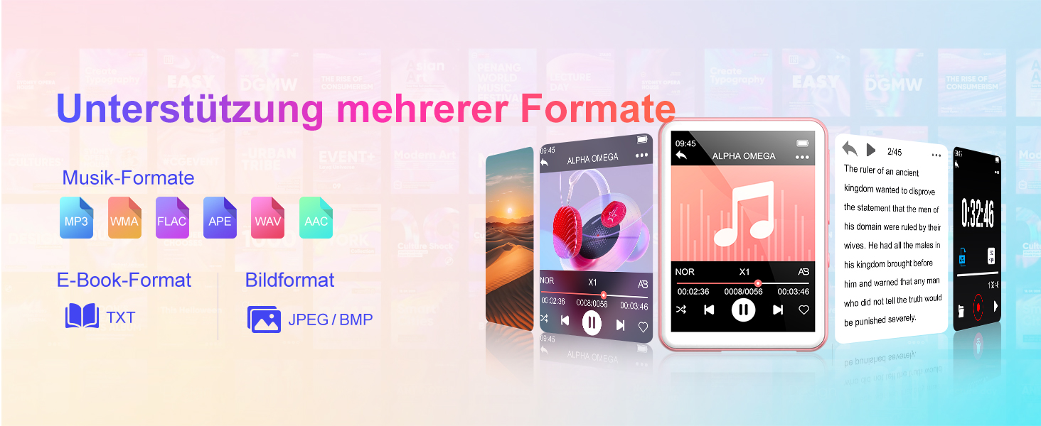 MP3-плеєр Oilsky 128GB Bluetooth 5.4, 2.4