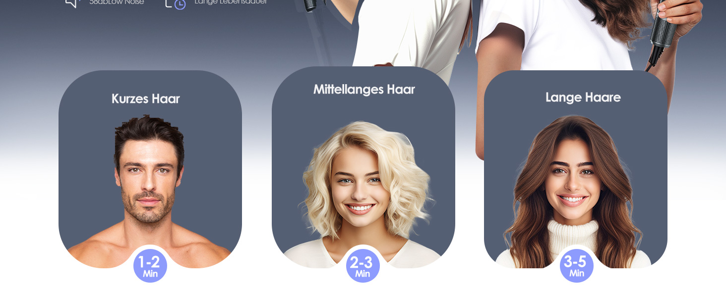 Іонізатор волосся Bopcal, 160000 об/хв, 500 млн іонів, з насадкою-дифузором, професійний фен для дому, салону, подорожей, 12 режимів, чорний