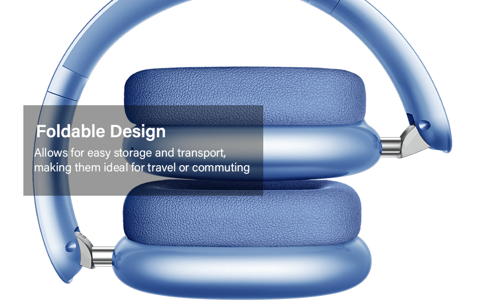 Wentronic Y01 Бездротові навушники Over-Ear з шумозаглушенням, Bluetooth 5.3, мікрофон, Hi-Res Audio, 48 годин роботи, складні, дихаючі, м'які амбушюри, рожевий колір