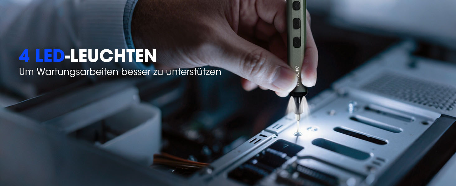 Набір електричного викрутника Mini 78 в 1 з 56 бітами, 9 свердлами, 5 режимами крутного моменту та LED-підсвічуванням для точної роботи (годинники, камери)