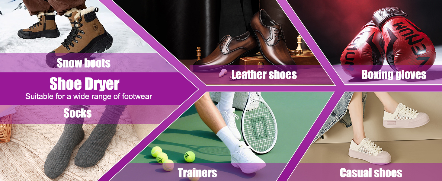 Електричний сушильник для взуття HOVCEH з УФ-стерилізацією та 360° циркуляцією повітря. Підходить для футбольного взуття, черевиків, рукавичок
