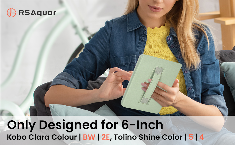 Чохол для Kindle/Kobo/Tolino з підставкою та авто-ввімкненням/вимкненням, блакитний