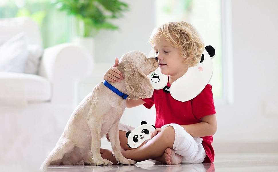 Дитяча подушка для подорожей з маскою для сну, м'яка подушка для шиї з Memory Foam, для дітей, хлопчиків та дівчаток, підлітків, аксесуари для подорожей, подушка для шиї з динозавром