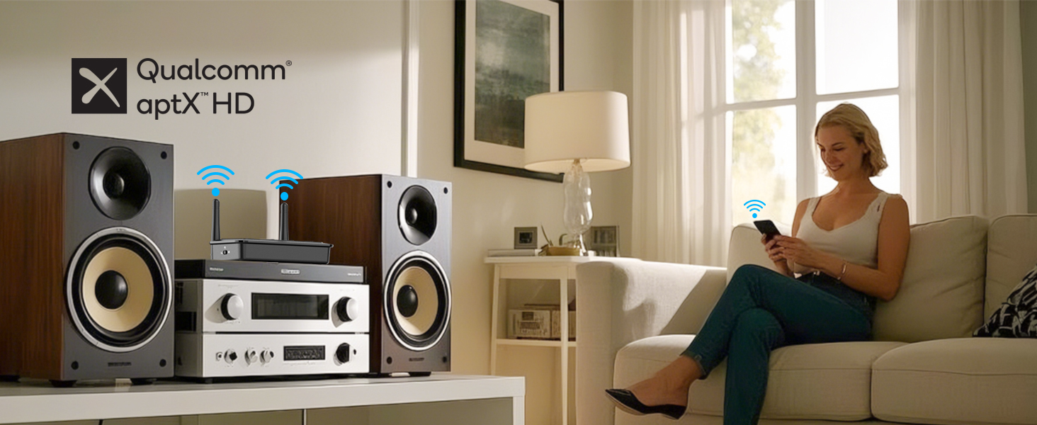 HiFi Bluetooth адаптер 1Mii B03Pro+ з підтримкою LDAC, передавач та приймач для телевізора та стереосистем