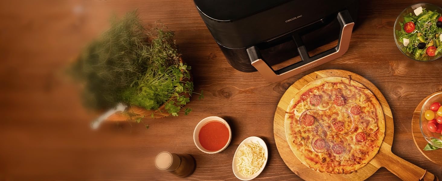 Фритюрниця Cecotec Cecofry & Grill Smokin' 6500 Plus 6.5л з грилем та функцією копчення, 2200 Вт, чорна