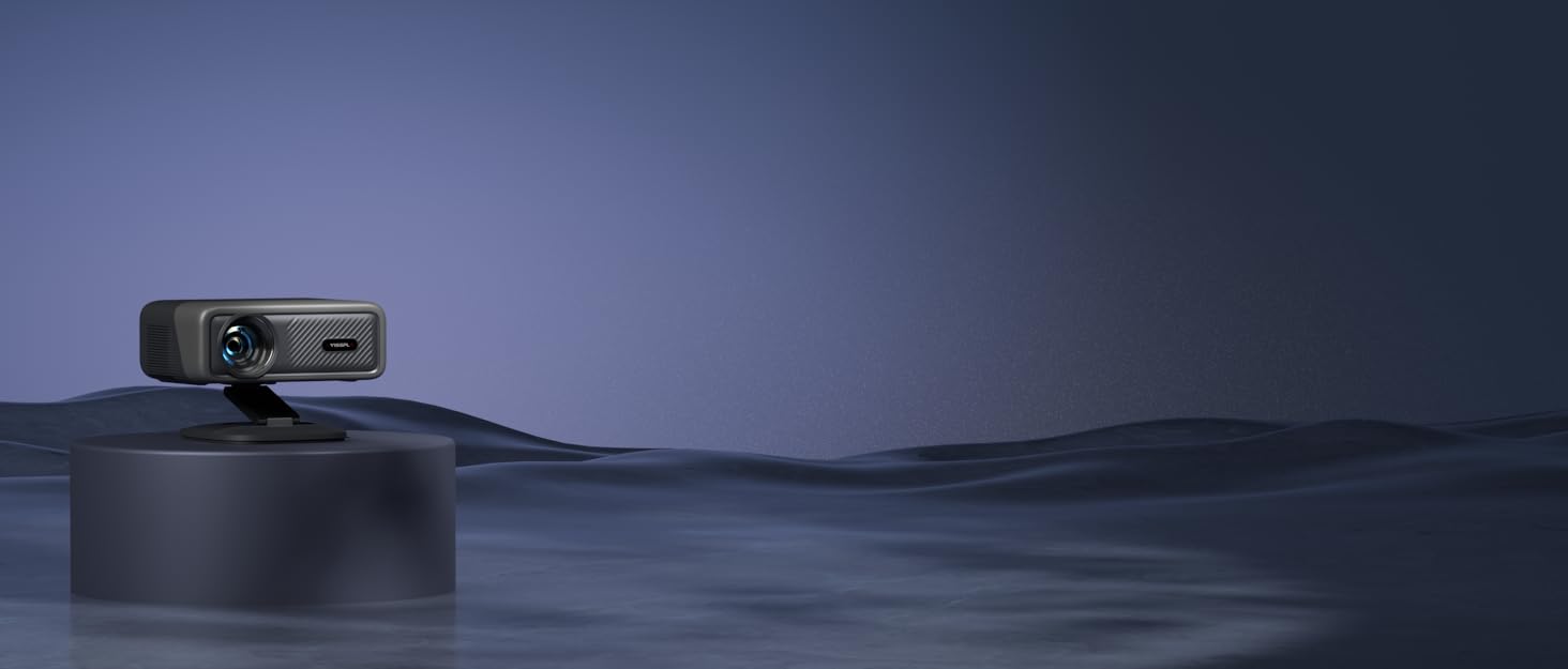 4K проєктор VISSPL A-28000L з автофокусом та корекцією трапецеїдальних спотворень: 28000 люмен, WiFi6, Bluetooth, Dolby Audio, Netflix, для домашнього кінотеатру та використання на відкритому повітрі