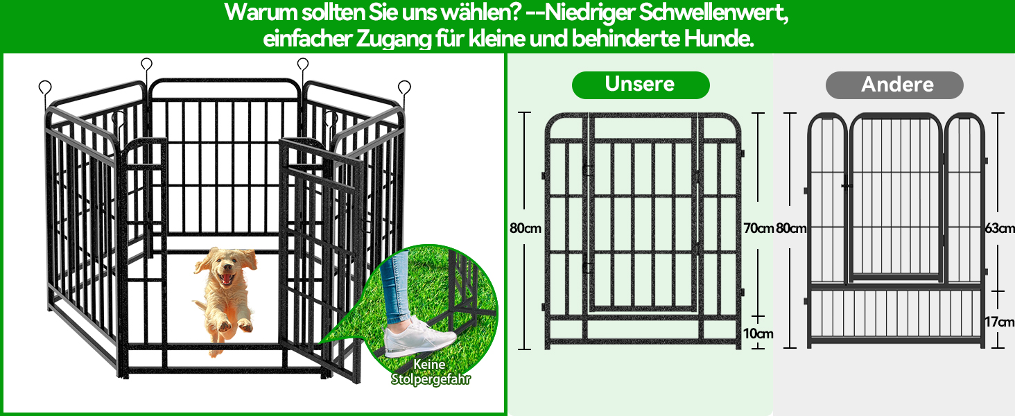 Вольєр для цуценят 544 см, 80 см у висоту, 8-секційний складний вольєр для тварин з дверцятами, вольєр для собак, котів, кроликів, для саду, збірка без інструментів, 8 секцій