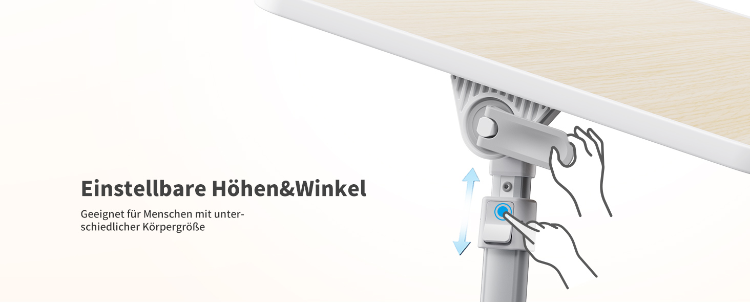 Приставний столик SAIJI для ноутбука з регулюванням висоти, 5 рівнів, складаний, для дивану/підлоги, 52*30 см, теак, 60*33 см