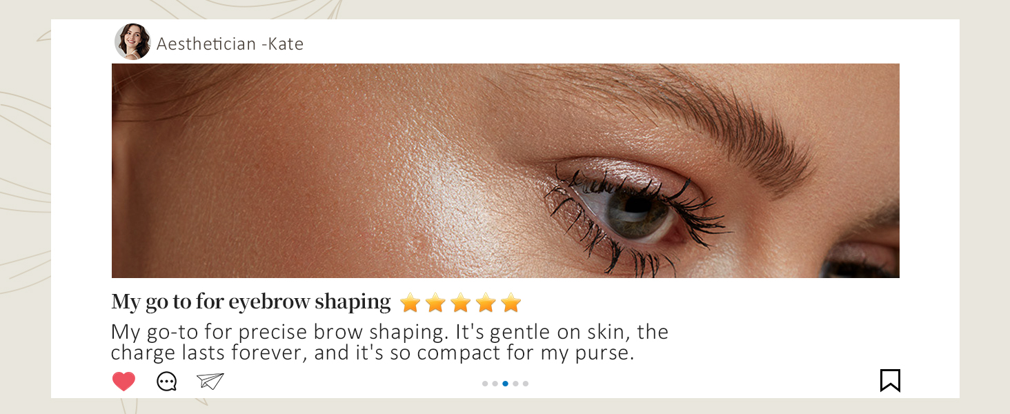 Електричний тример для брів та обличчя для жінок: з запасним наконечником | Швидке та делікатне гоління, портативний коректор брів