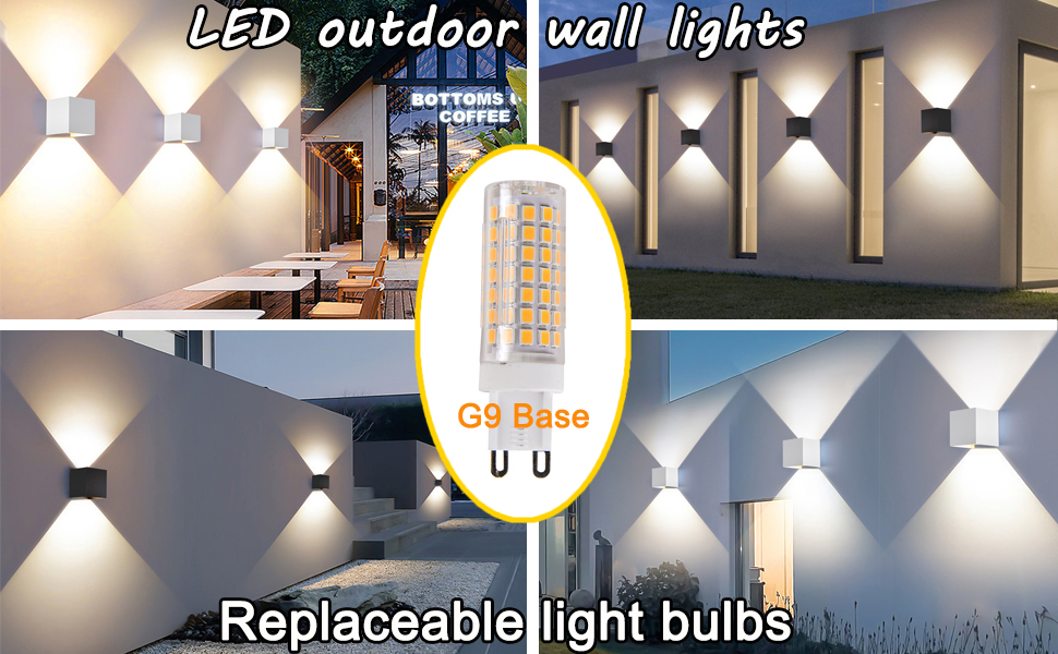 LED-водостійка настінна лампа FUPE 15W для внутрішнього та зовнішнього використання. Регульований кут світла, 3 кольори, IP65, алюміній, квадратна, чорна. Комплект 1