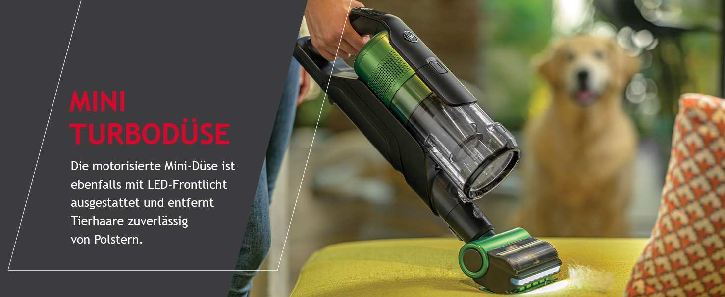 Бездротовий акумуляторний пилосос Hoover HF9 I Без мішка, LED-підсвічування, Anti-Twist насадка, для всіх поверхонь (для тварин), 2 акумулятори